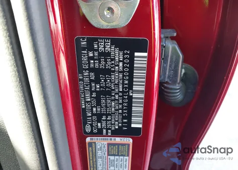 2021 Kia Sorento Lx z USA, uszkodzony, nr VIN 5XYRG4LCXMG002032